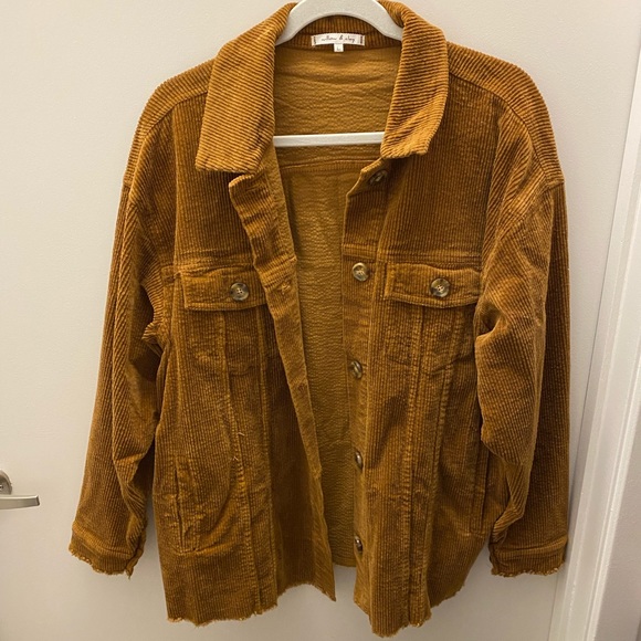 Willow & Clay Sweaters - Corduroy chestnut Shacket/Shirt Jacket